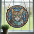 Cat Tabby Stained Glass Effect Suncatcher